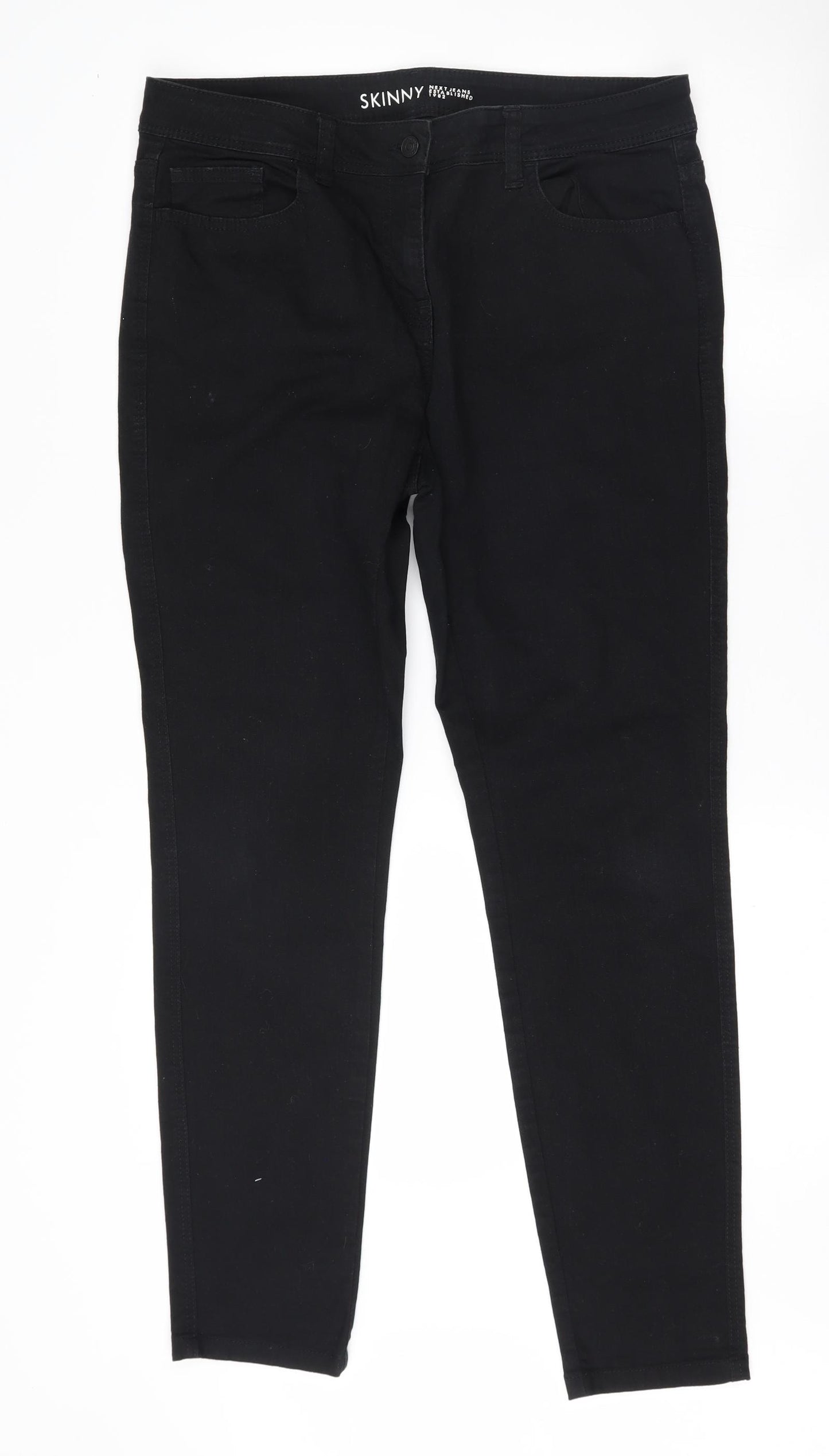 NEXT Womens Black   Skinny Jeans Size 14 L29 in