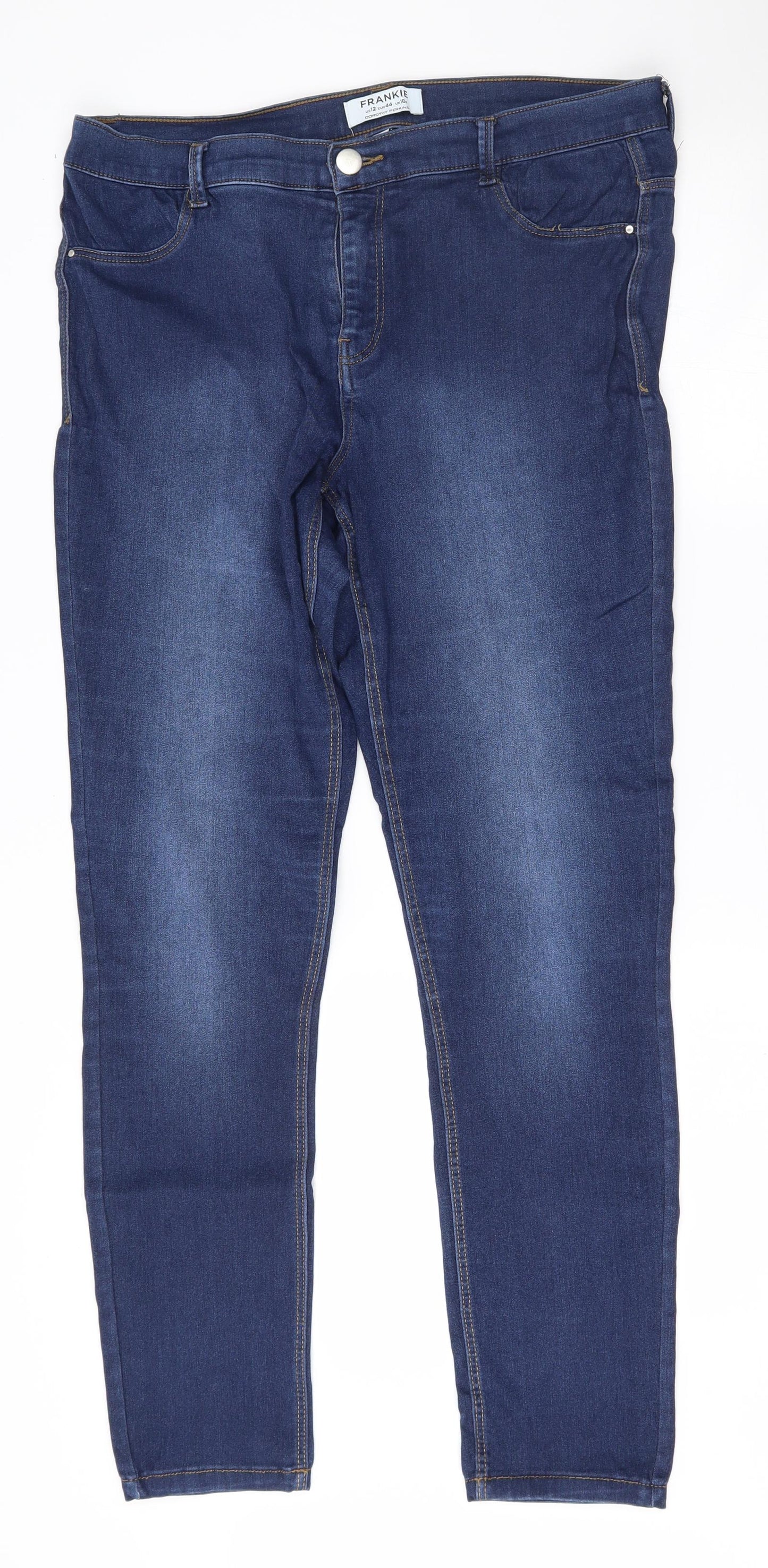 Dorothy Perkins Womens Blue   Jegging Trousers Size 16 L29 in