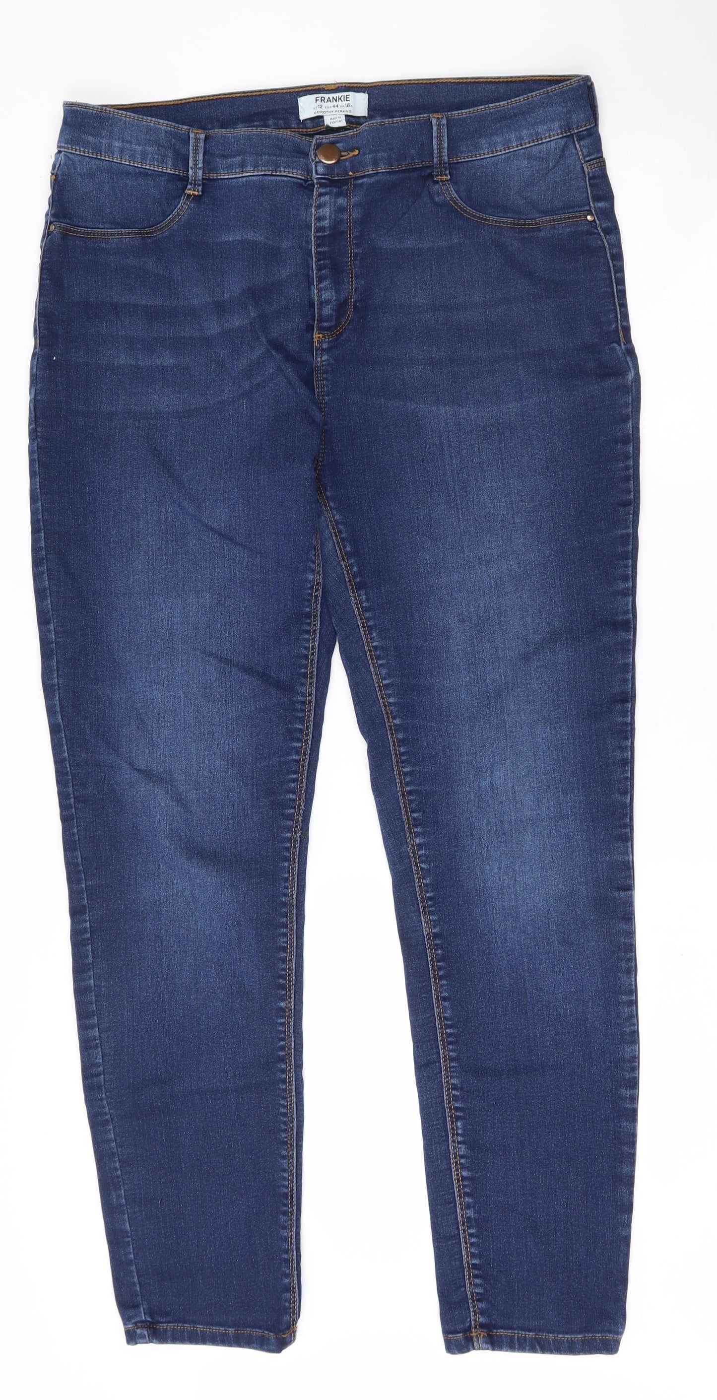 Dorothy Perkins Womens Blue   Jegging Trousers Size 16 L28 in