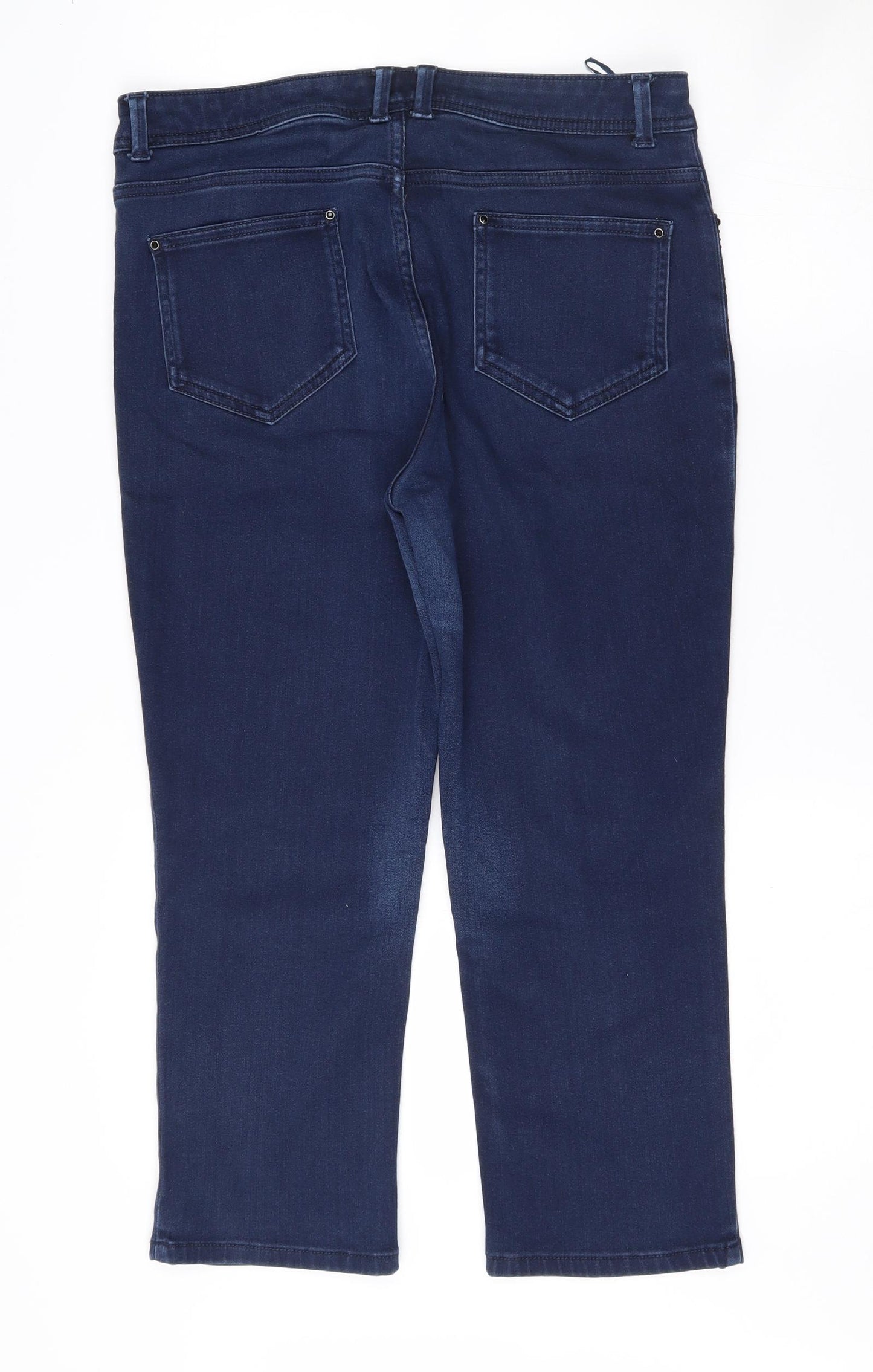 Marks and Spencer Womens Blue   Cropped Jeans Size 14 L23 in