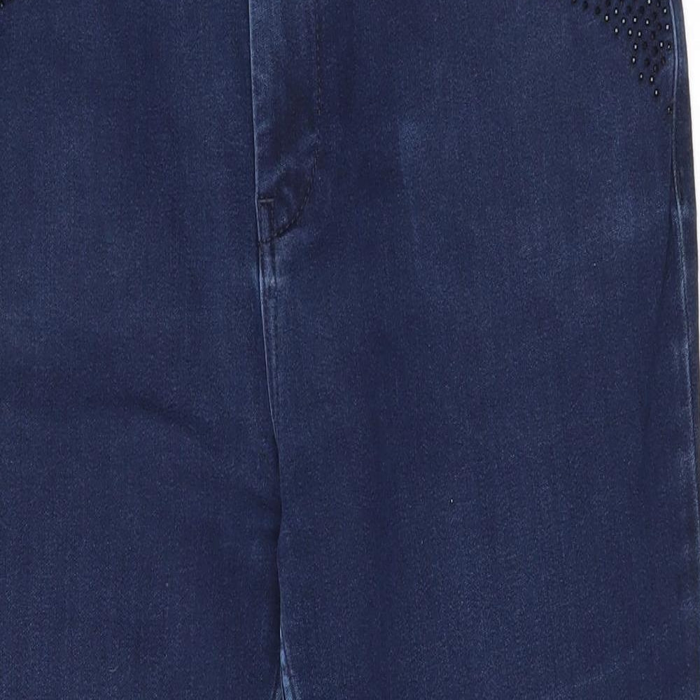 Marks and Spencer Womens Blue   Cropped Jeans Size 14 L23 in