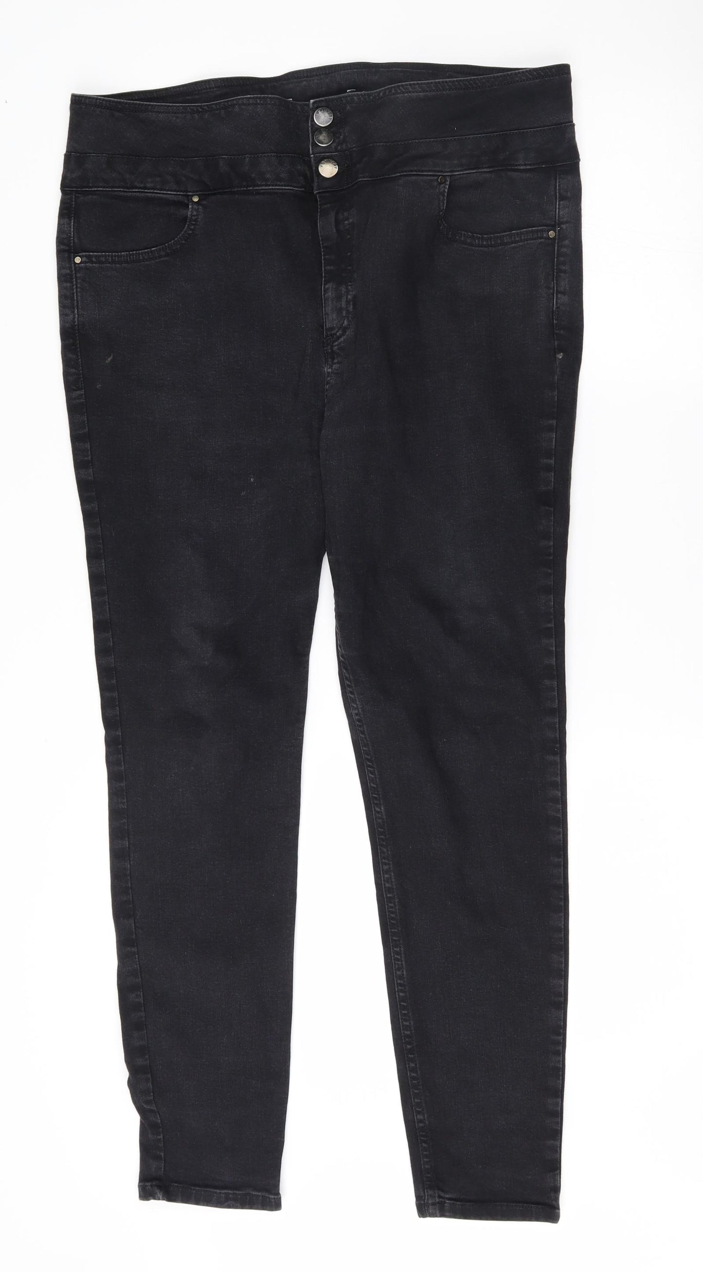 Very  Womens Black   Mom Jeans Size 18 L27.5 in