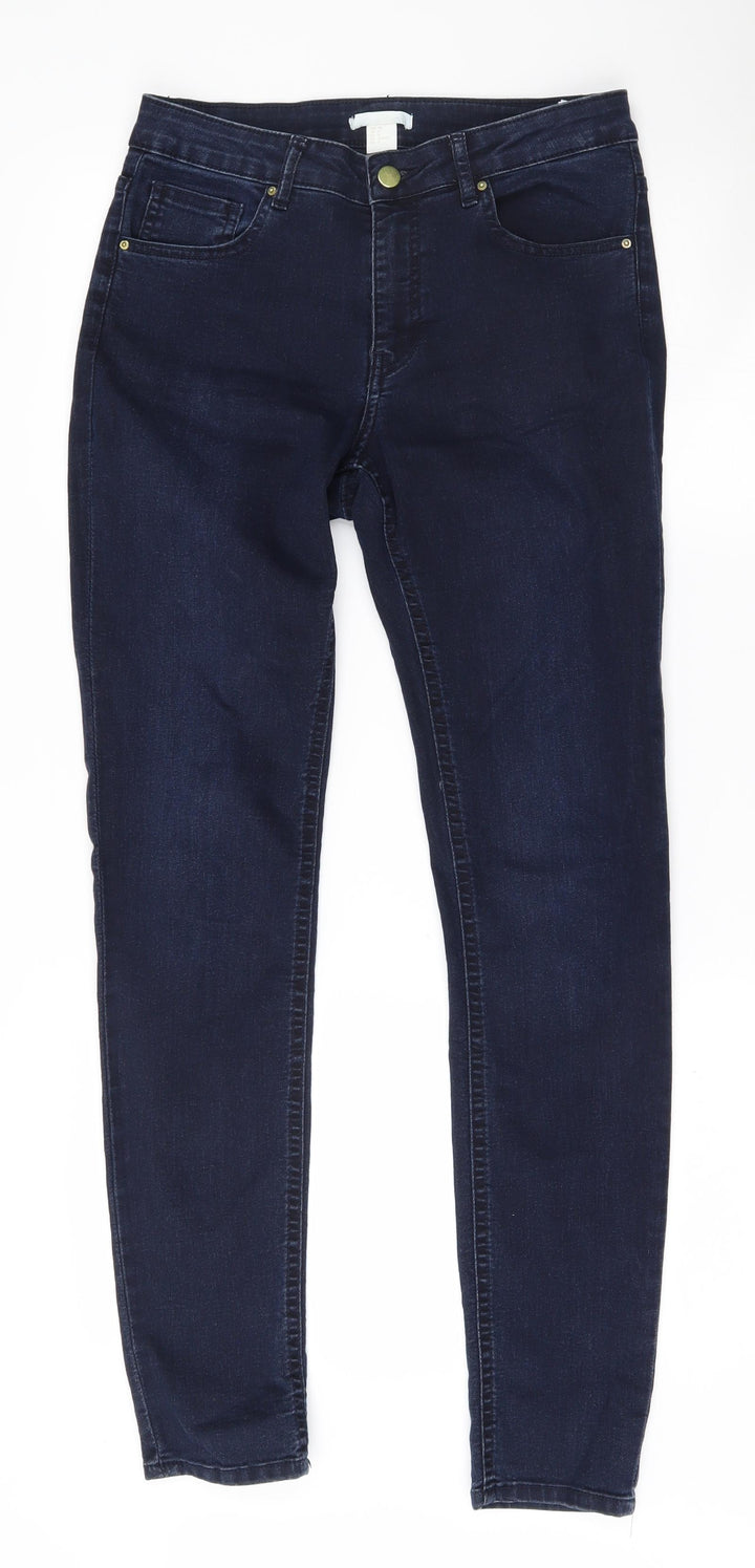 H&M Womens Blue Skinny Jeans Size 38 L29.5 in