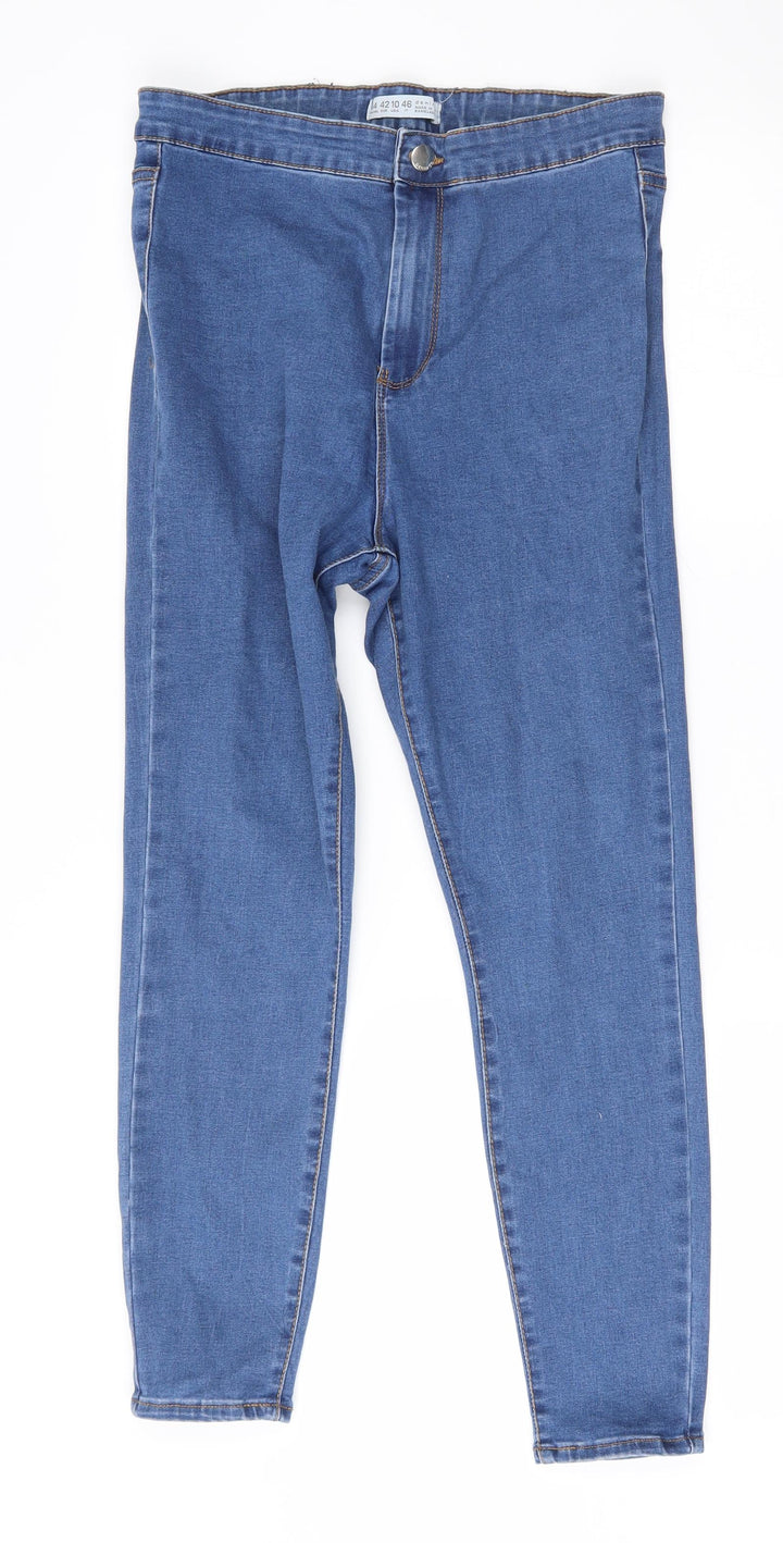 Denim & Co. Womens Blue Skinny Jeans Size 14 L24.5 in