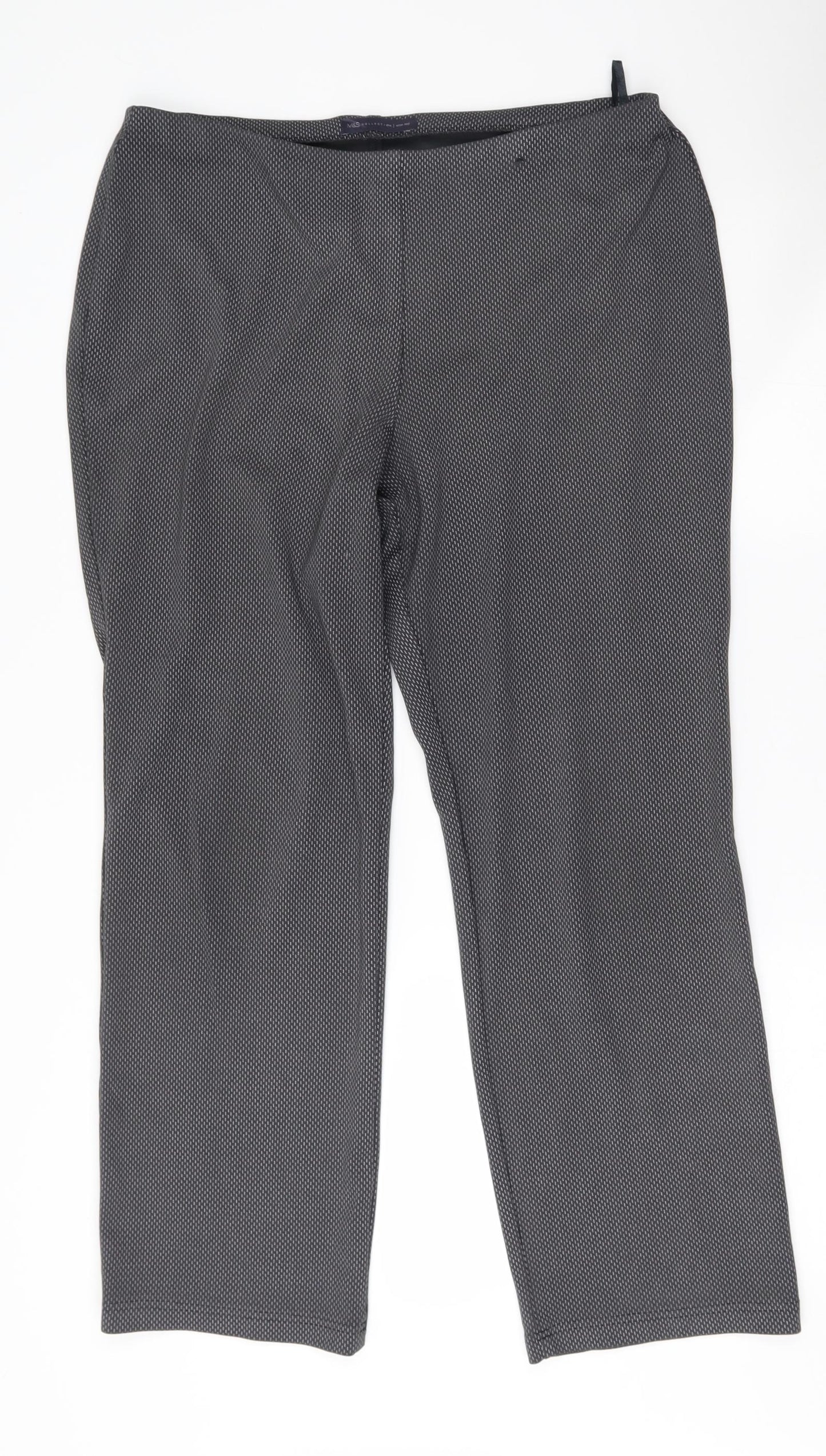 Marks and Spencer Womens Grey   Trousers  Size 16 L28 in