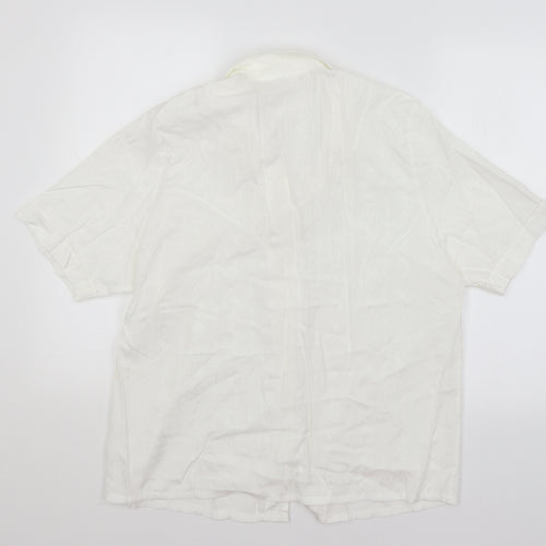 Double Two Lady Womens White   Basic Button-Up Size 18