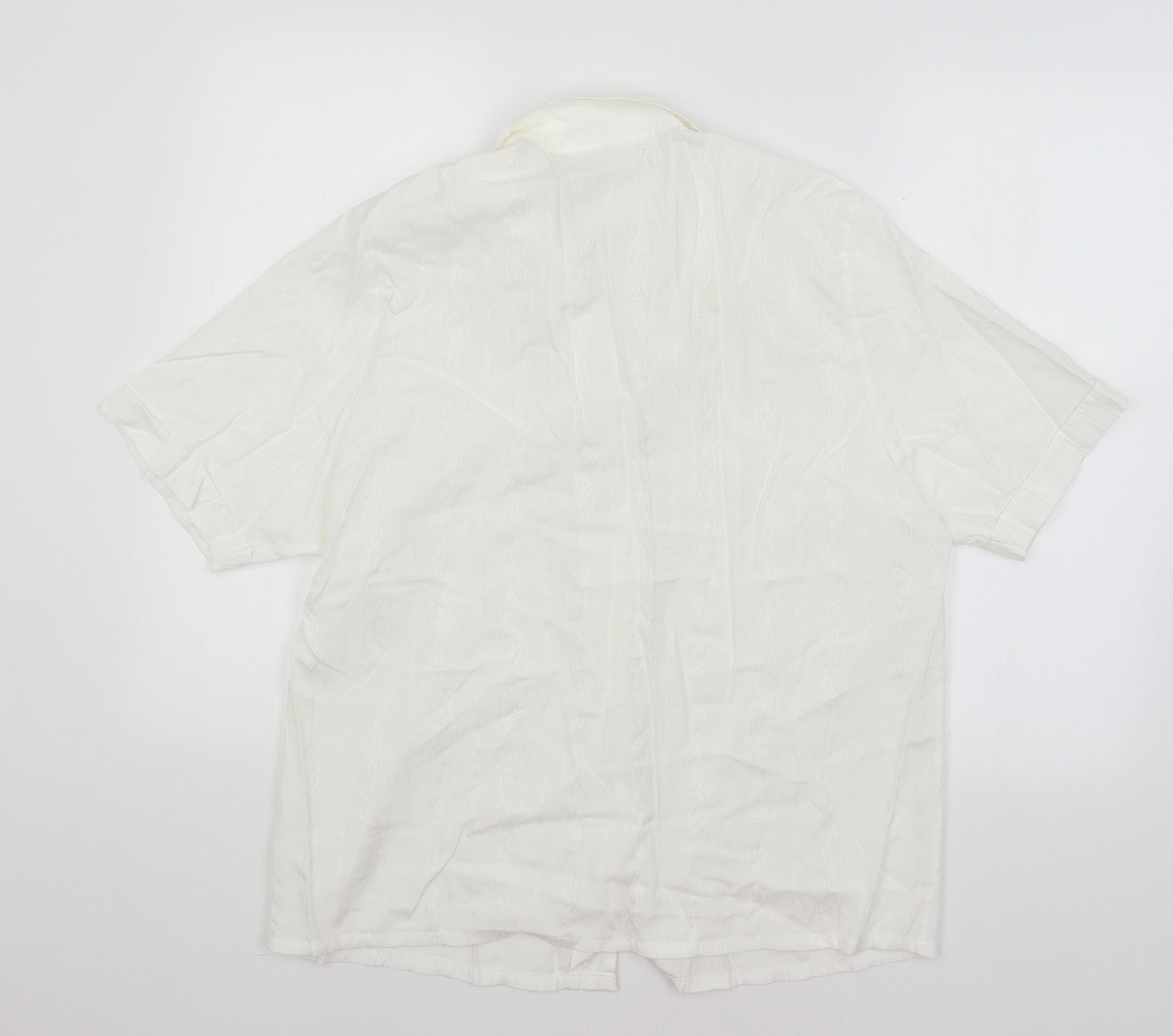 Double Two Lady Womens White   Basic Button-Up Size 18