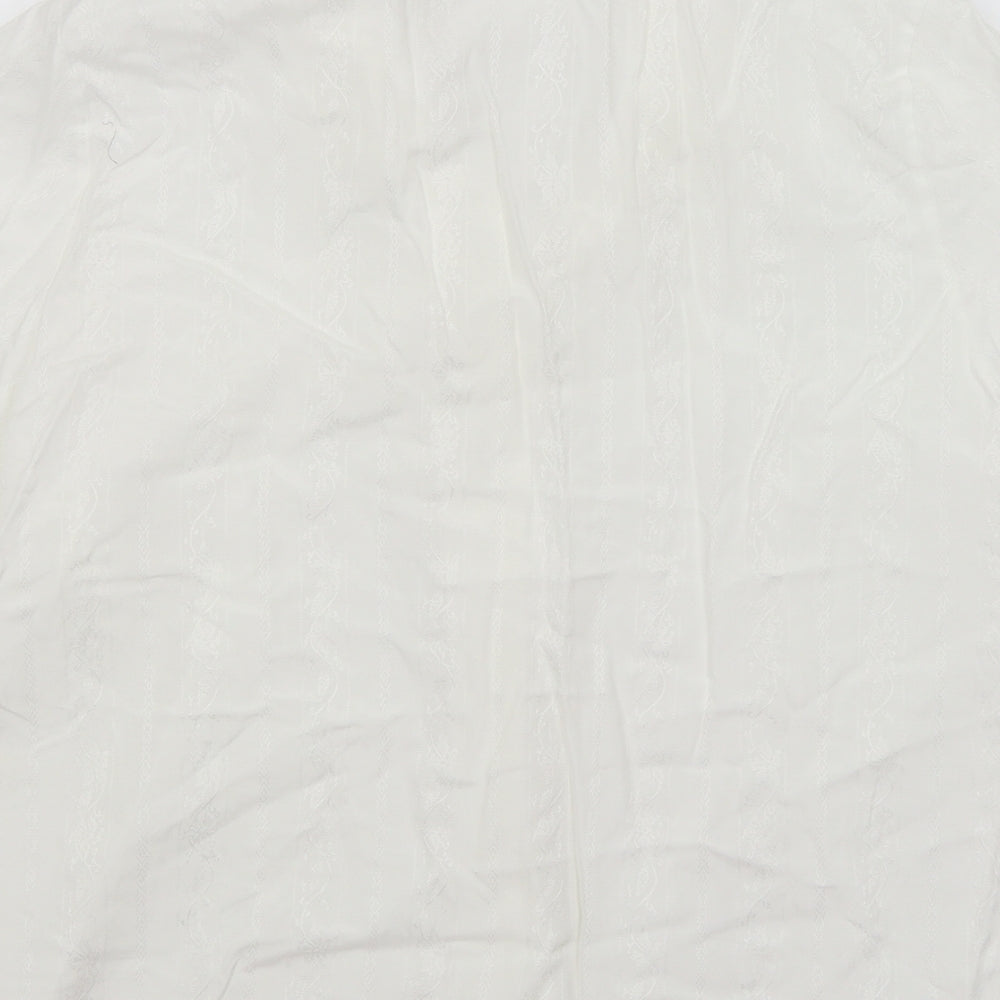 Double Two Lady Womens White   Basic Button-Up Size 18