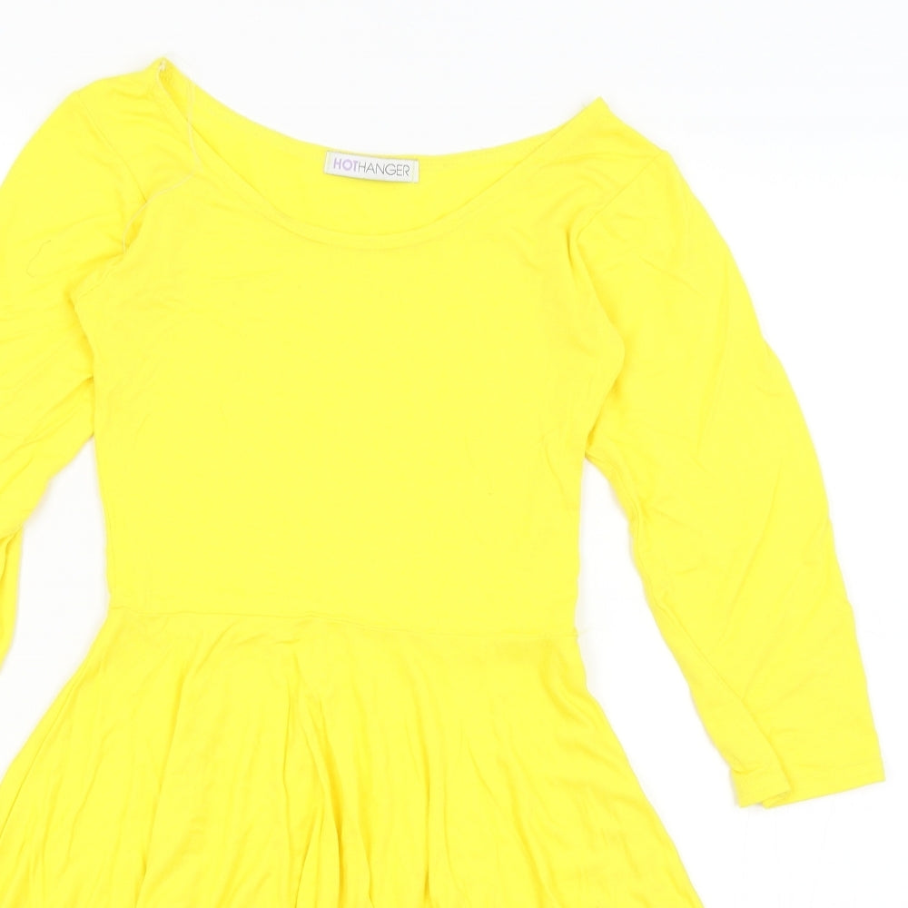 Hot Hanger Girls Yellow   Fit & Flare  Size 7-8 Years