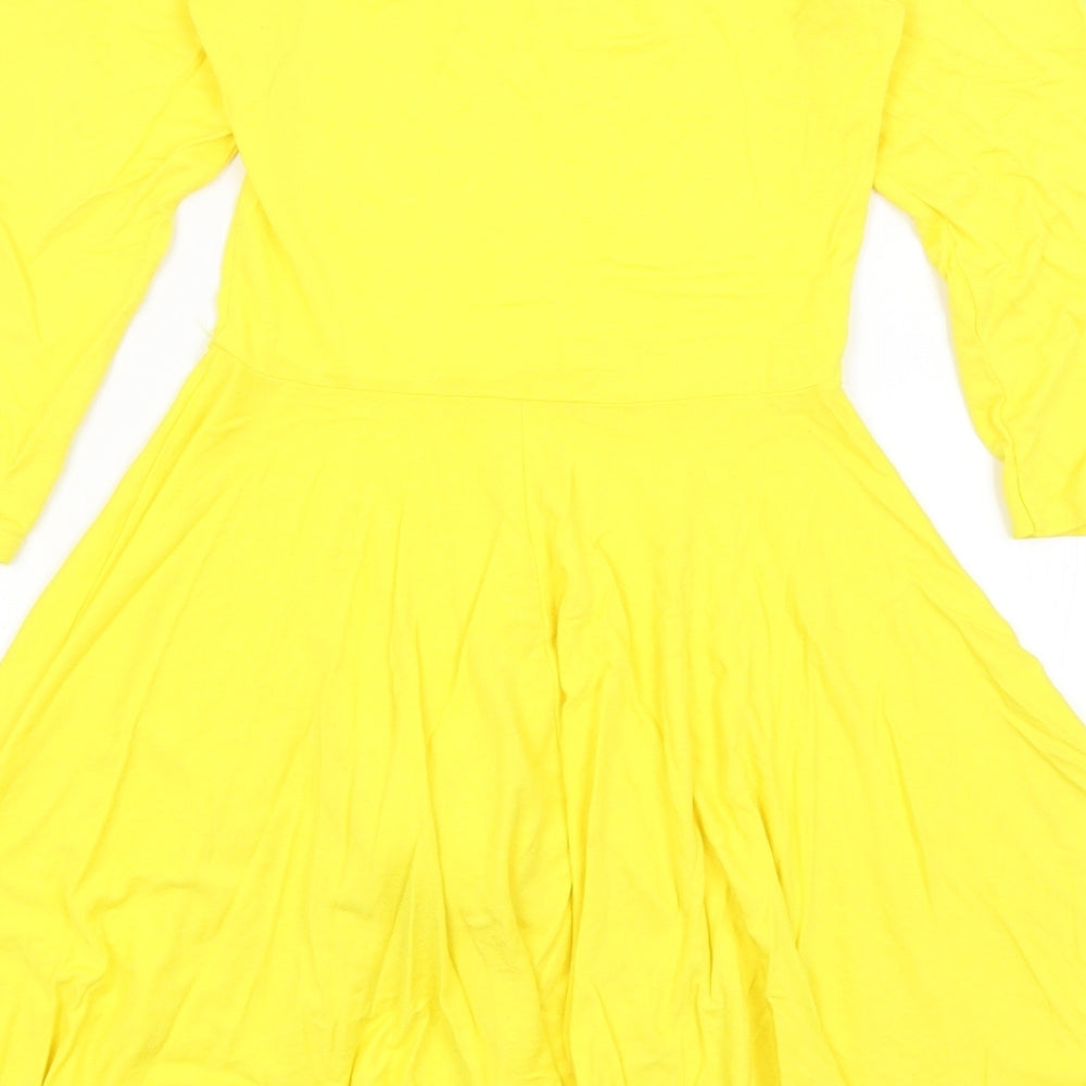 Hot Hanger Girls Yellow   Fit & Flare  Size 7-8 Years