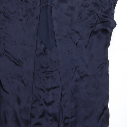 One Two Womens Blue   Basic T-Shirt Size 14