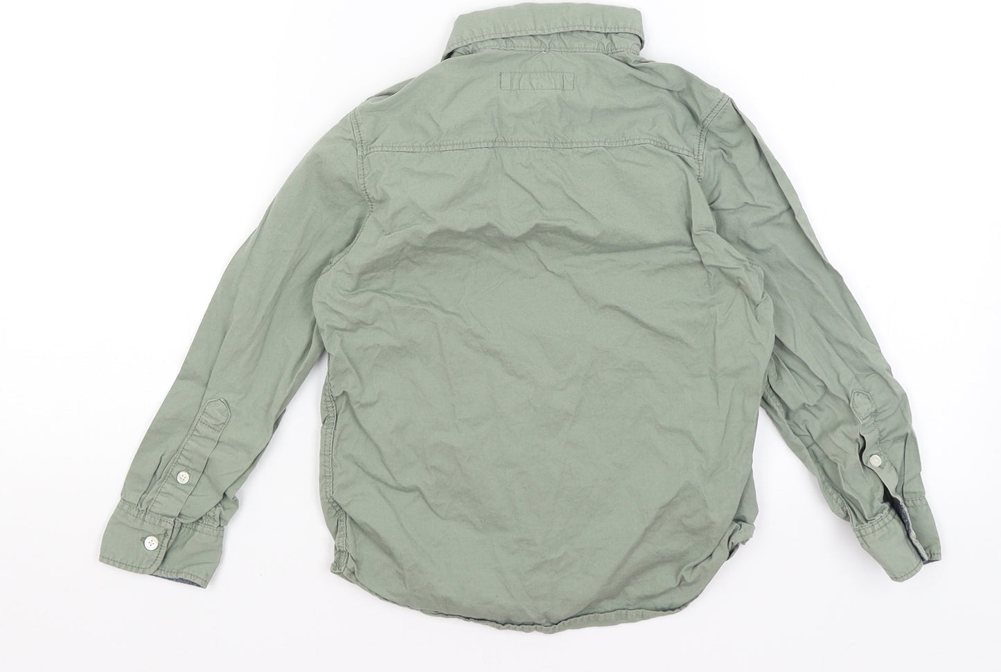 H&M Boys Green   Basic Button-Up Size 6-7 Years