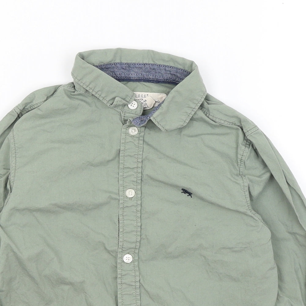 H&M Boys Green   Basic Button-Up Size 6-7 Years