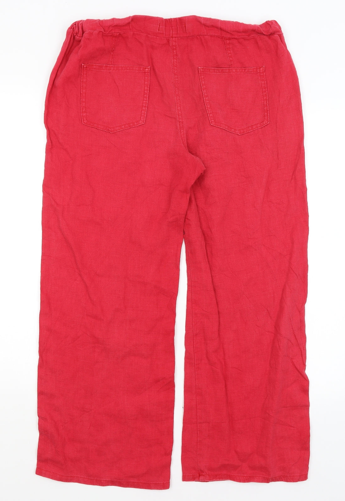 M&S Womens Red   Trousers  Size 12 L26 in