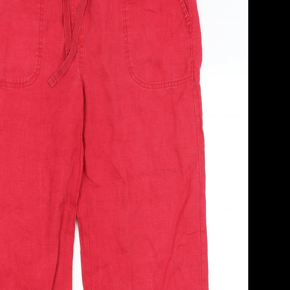 M&S Womens Red   Trousers  Size 12 L26 in