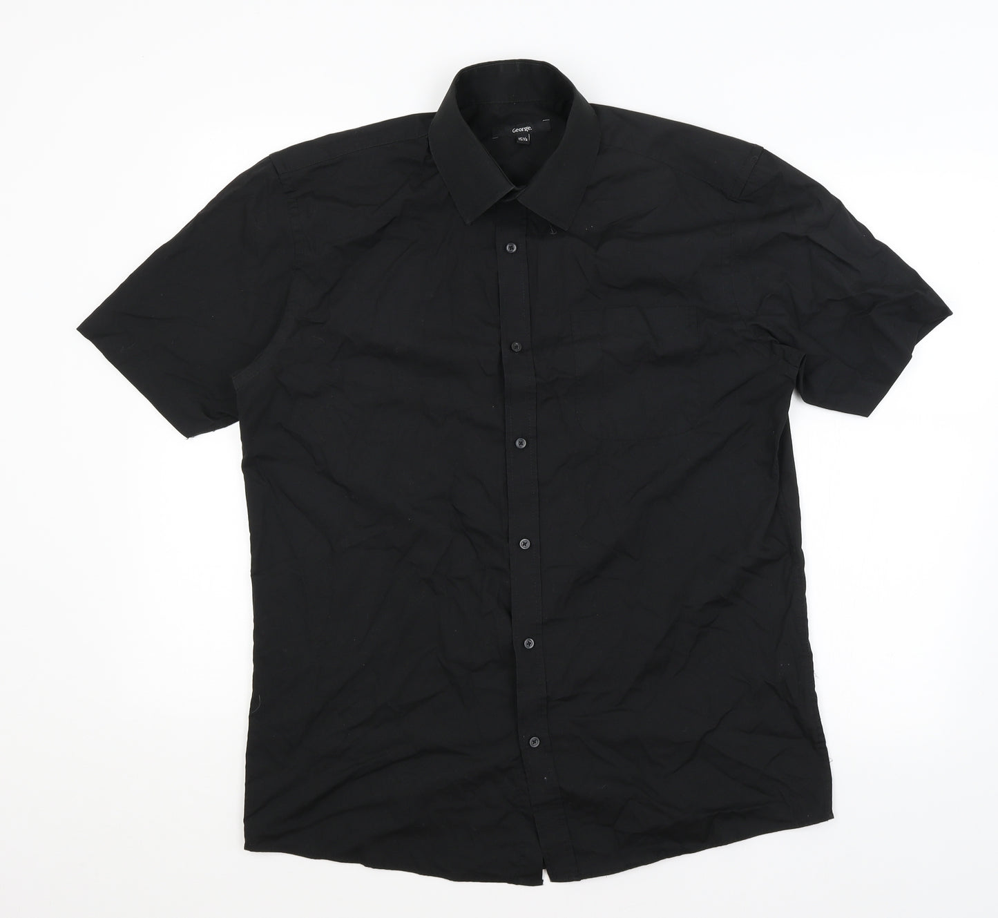 George Mens Black    Dress Shirt Size 15.5