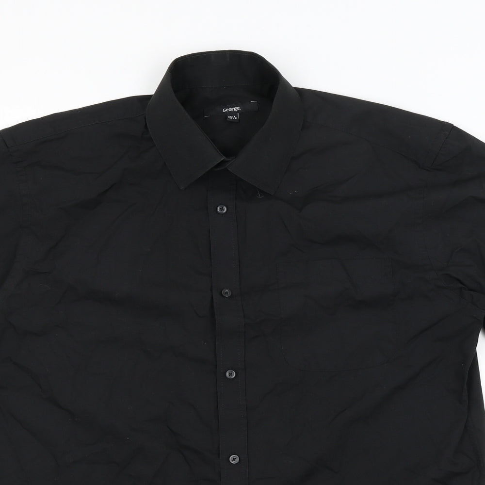 George Mens Black    Dress Shirt Size 15.5
