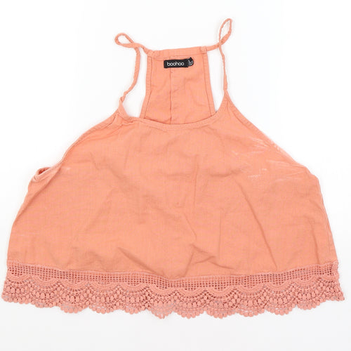 Boohoo Womens Orange   Cropped Tank Size 14