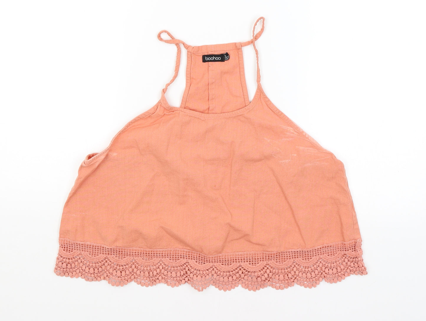 Boohoo Womens Orange   Cropped Tank Size 14