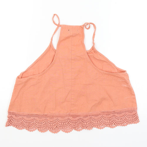 Boohoo Womens Orange   Cropped Tank Size 14