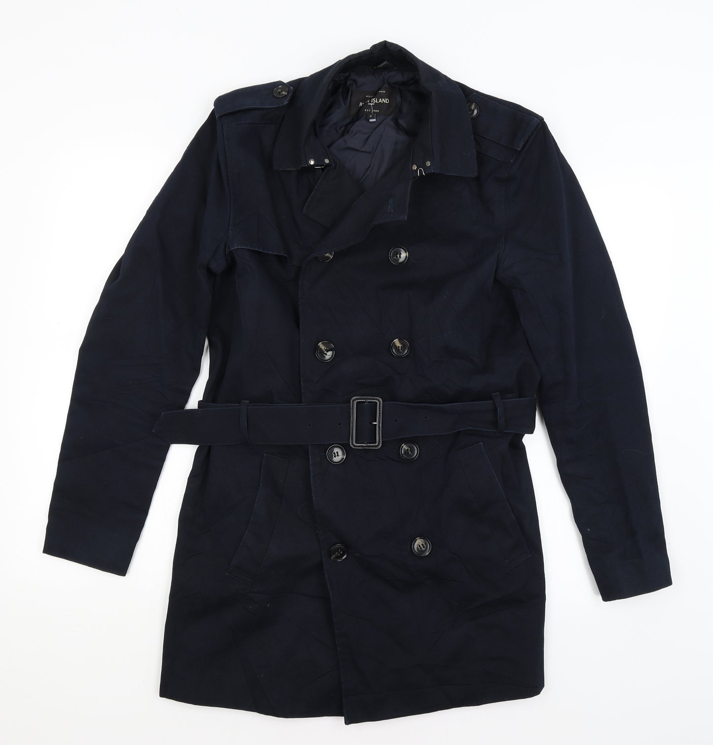 River Island Womens Blue   Overcoat Coat Size S