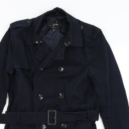 River Island Womens Blue   Overcoat Coat Size S
