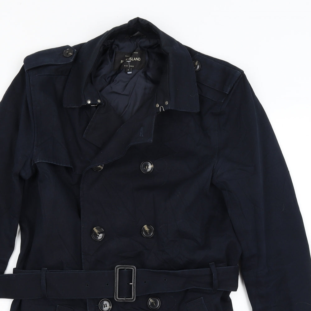 River Island Womens Blue   Overcoat Coat Size S