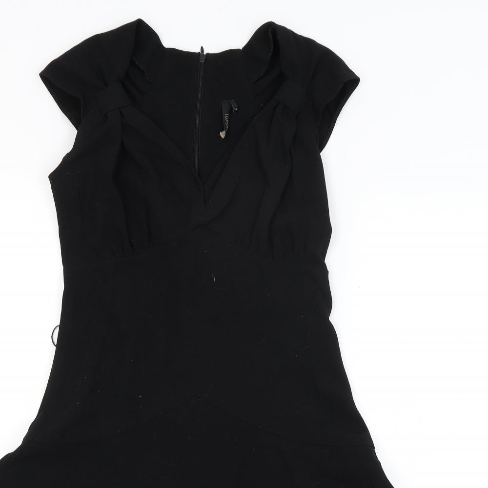 Topshop Womens Black   Fit & Flare  Size 10