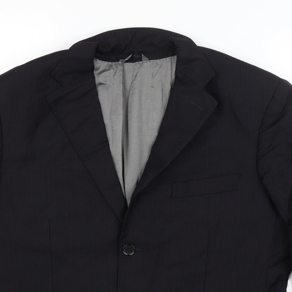 Sartoria Toscana Mens Black Striped  Jacket Blazer Size M