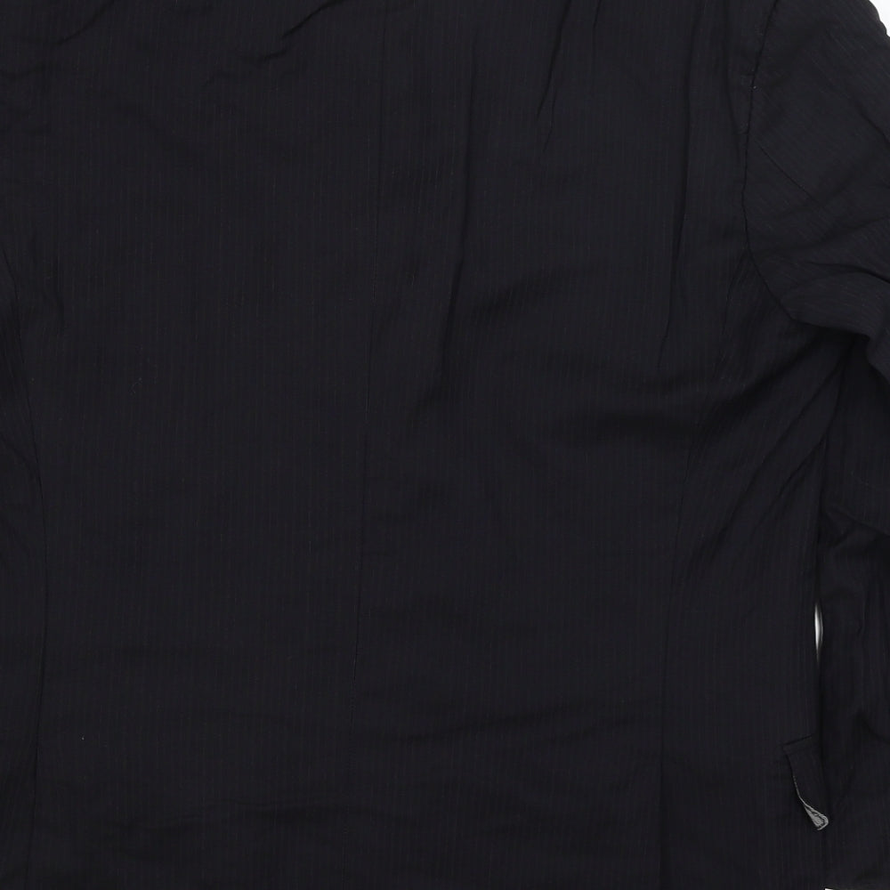 Sartoria Toscana Mens Black Striped  Jacket Blazer Size M