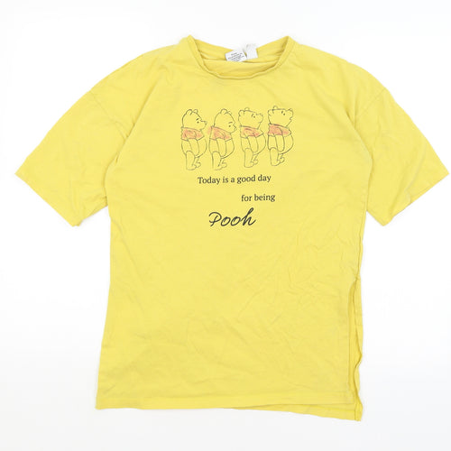 Disney Womens Yellow   Basic T-Shirt Size 2XS  - Winnie the Pooh