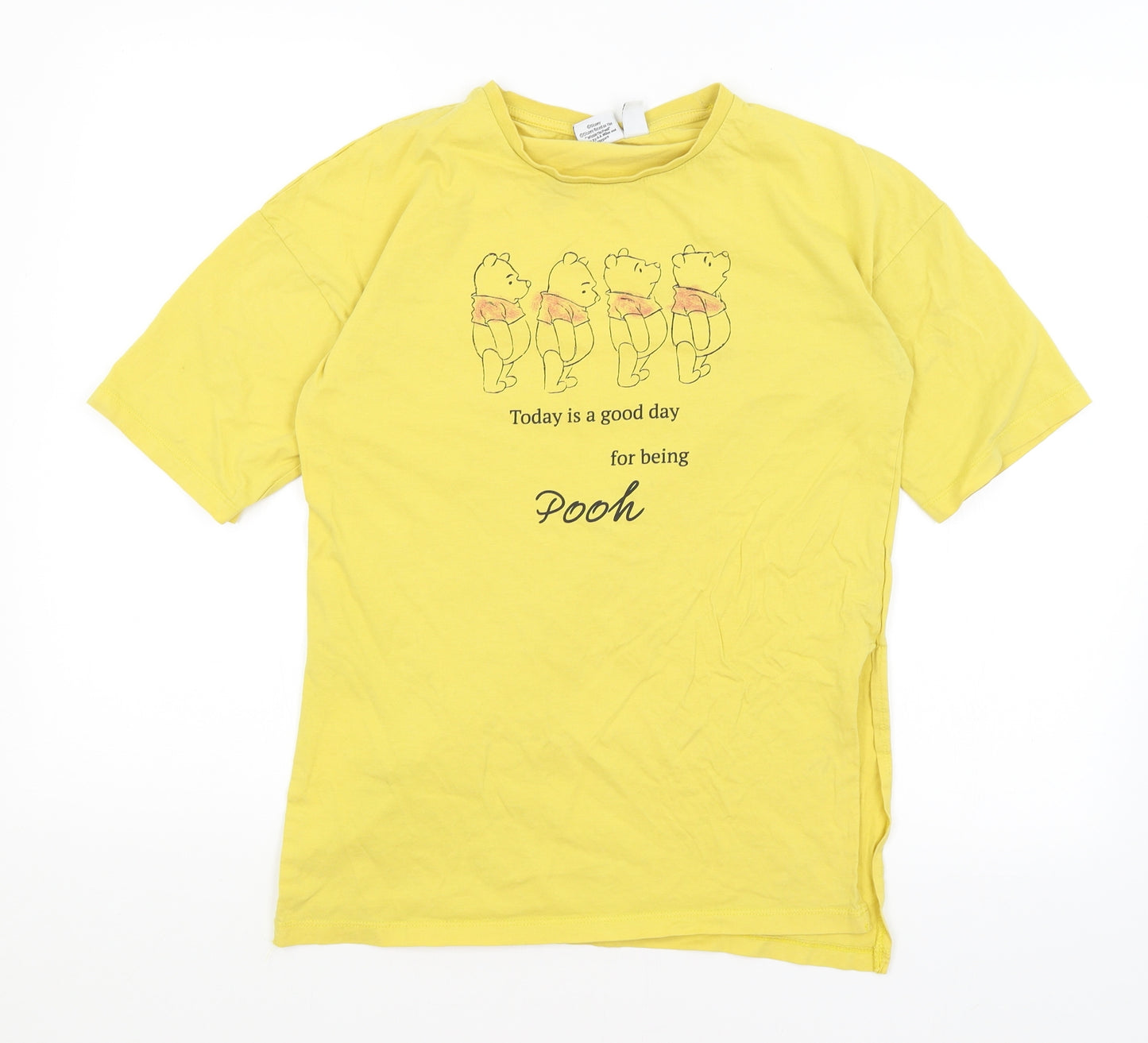 Disney Womens Yellow   Basic T-Shirt Size 2XS  - Winnie the Pooh