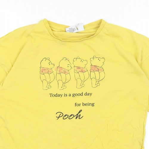 Disney Womens Yellow   Basic T-Shirt Size 2XS  - Winnie the Pooh