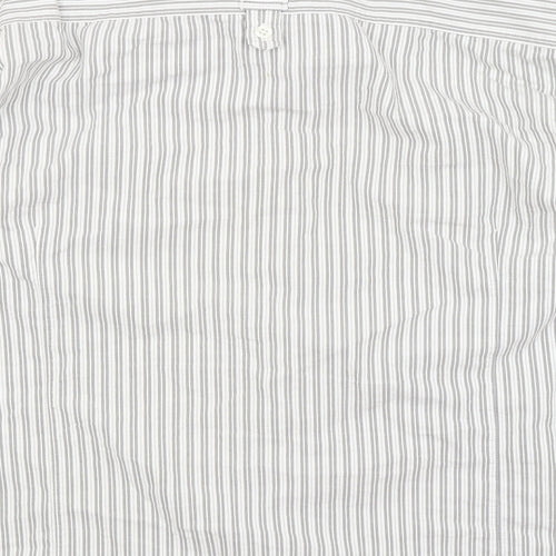 Preworn Mens Grey Striped   Button-Up Size XL