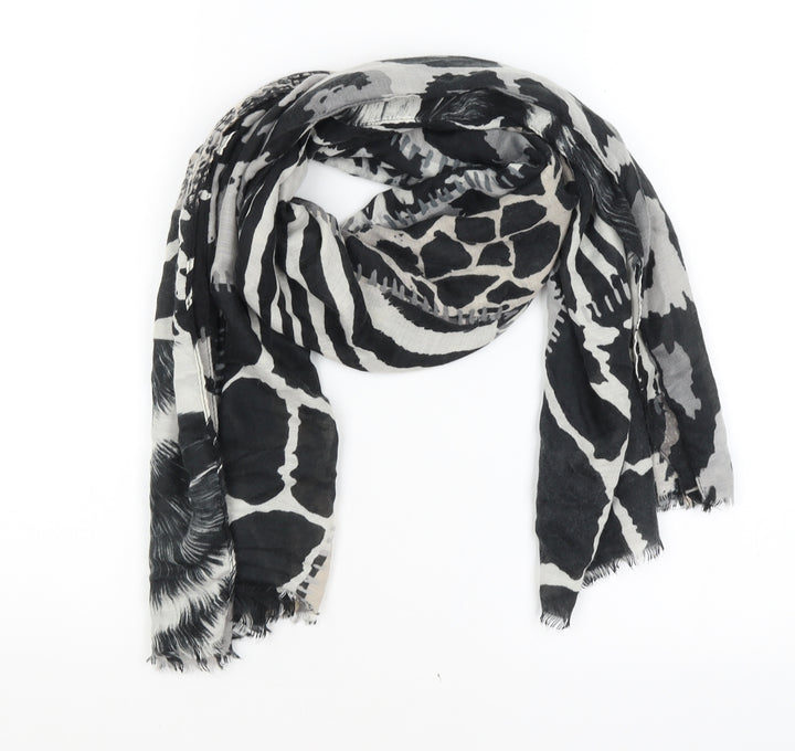 Preworn Womens Black Animal Print   Scarf