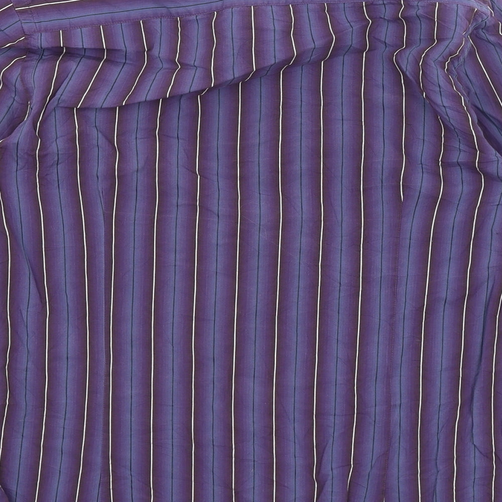 NEXT Mens Purple Striped   Dress Shirt Size S