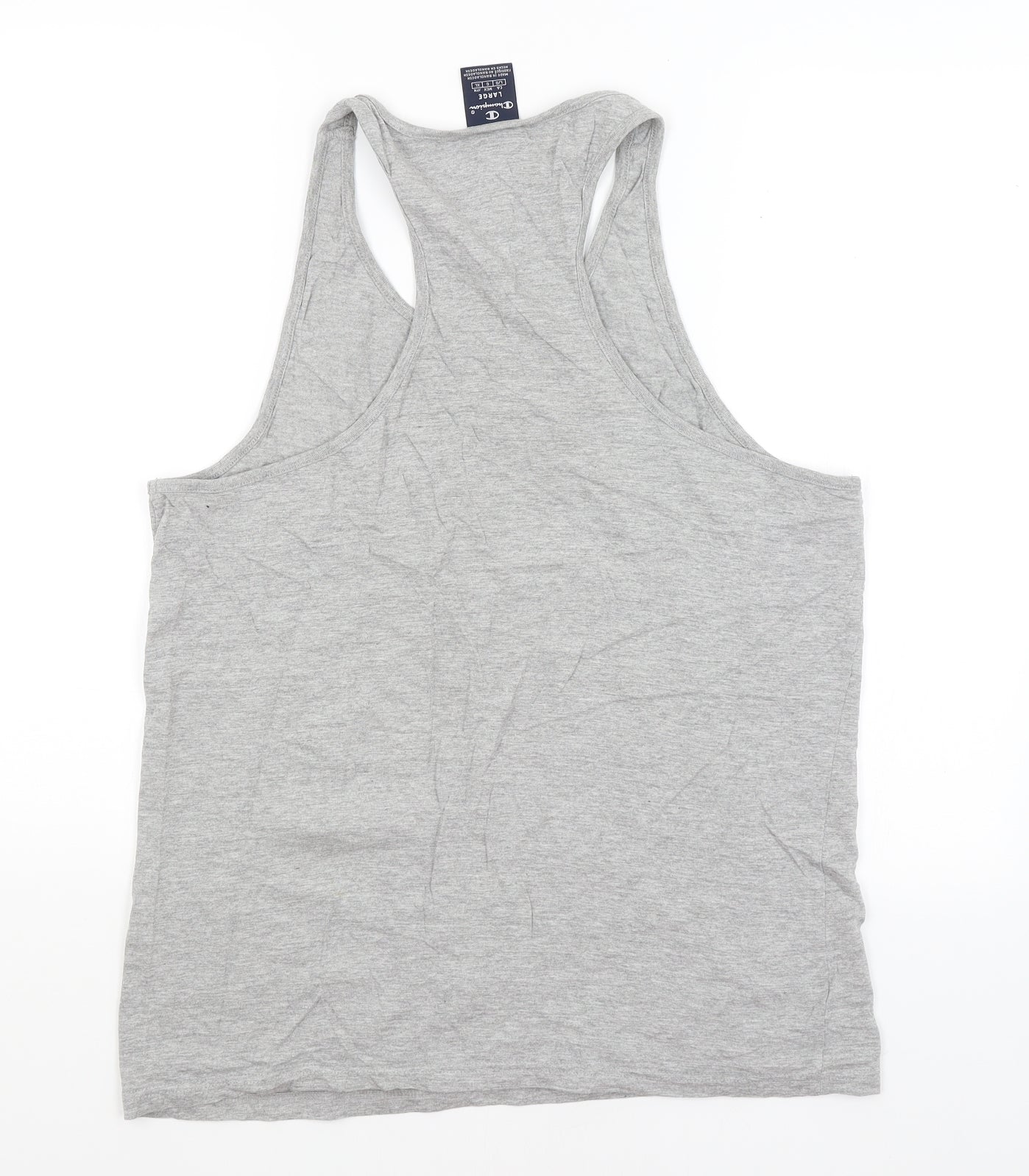 Champion Mens Grey    T-Shirt Size L
