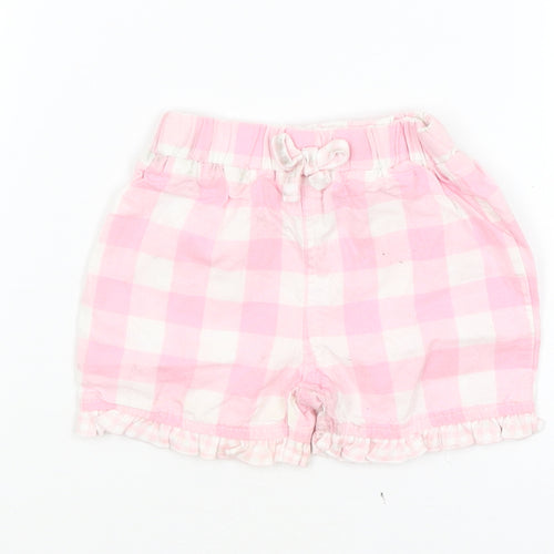 Bebe Cool Baby Pink Check  Cropped Trousers Size 3-6 Months