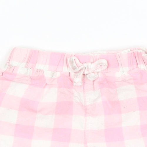 Bebe Cool Baby Pink Check  Cropped Trousers Size 3-6 Months