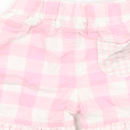 Bebe Cool Baby Pink Check  Cropped Trousers Size 3-6 Months