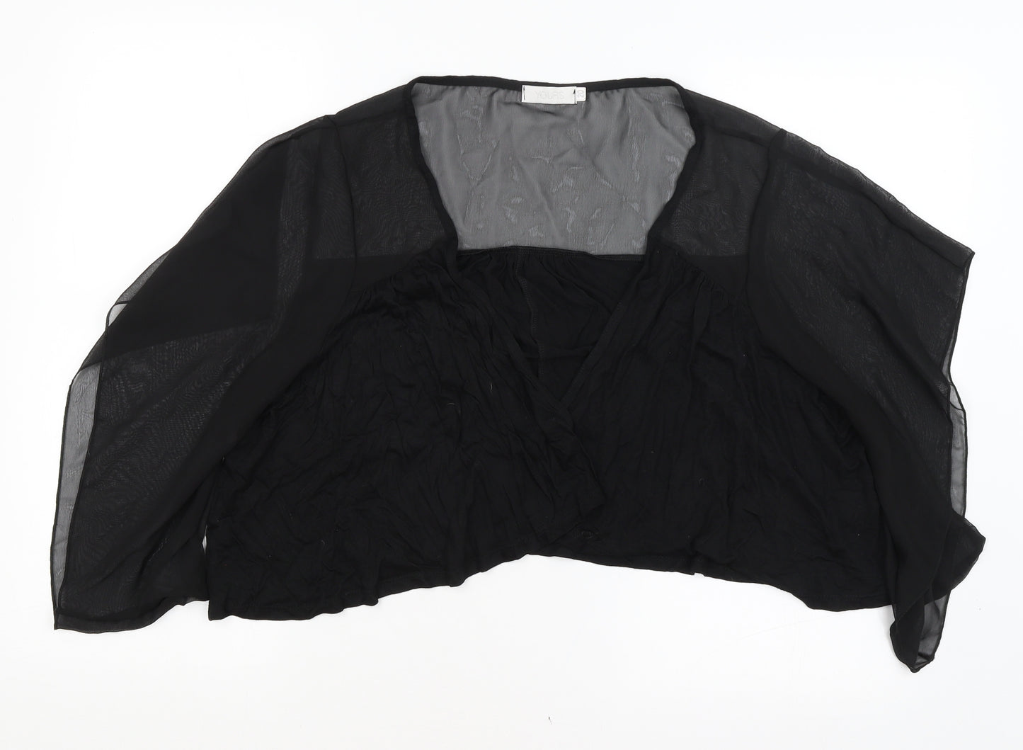 Yours Womens Black   Wrap Jumper Size 20