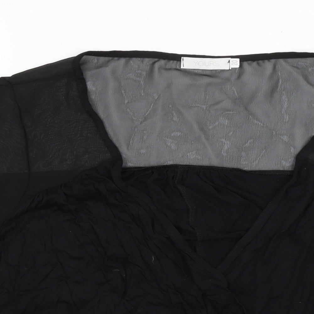 Yours Womens Black   Wrap Jumper Size 20