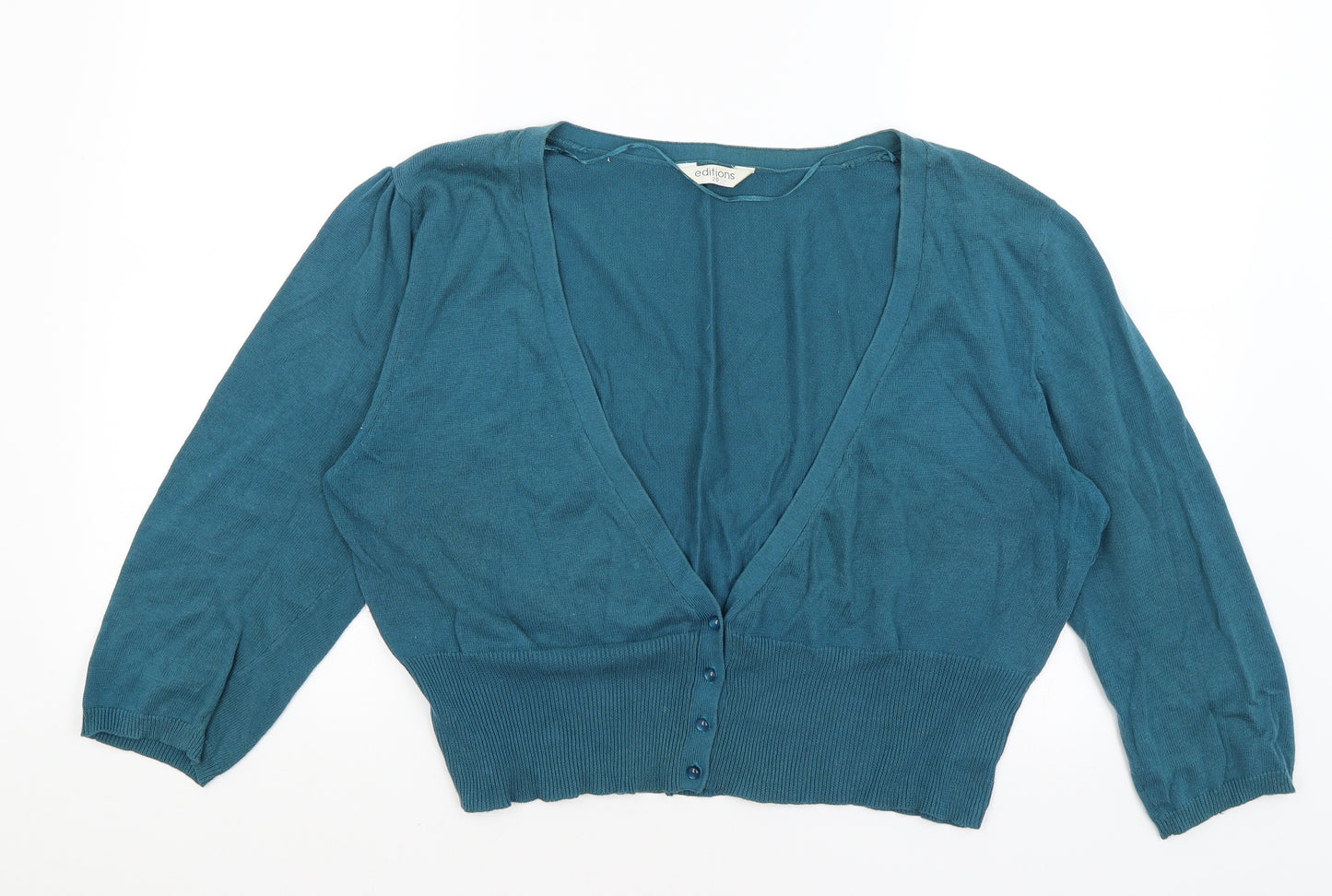 Editions Womens Blue   Cardigan Jumper Size 20