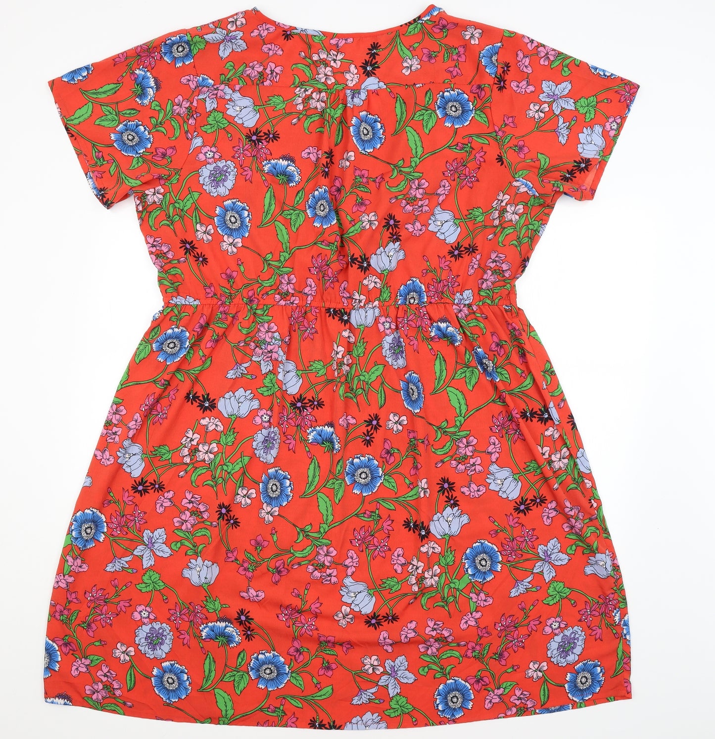 New Look Womens Red Floral  Fit & Flare  Size 26