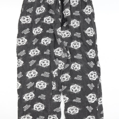 B&M Boys Grey Solid   Pyjama Pants Size L  - Football