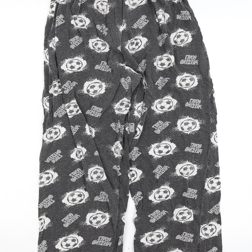 B&M Boys Grey Solid   Pyjama Pants Size L  - Football