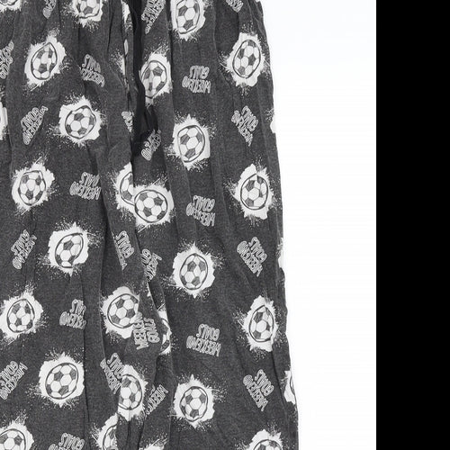 B&M Boys Grey Solid   Pyjama Pants Size L  - Football