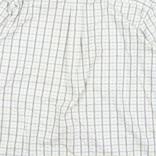 Kirkland Mens White Check   Button-Up Size L