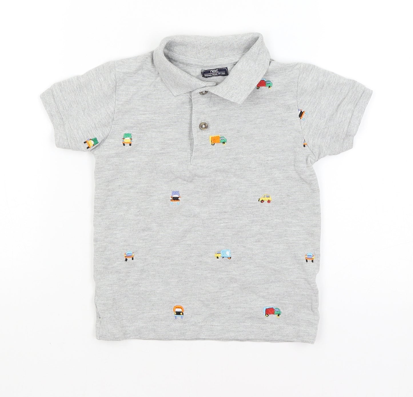 NEXT Baby Grey   Basic Polo Size 18-24 Months  - Trucks