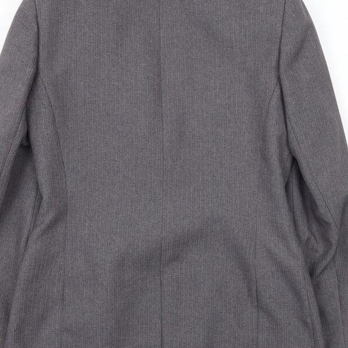 Select Womens Grey Striped  Jacket Blazer Size 10